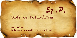 Szűcs Polixéna névjegykártya